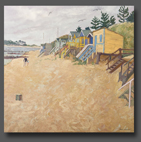 Beach huts at Wells next the Sea 80x80cm